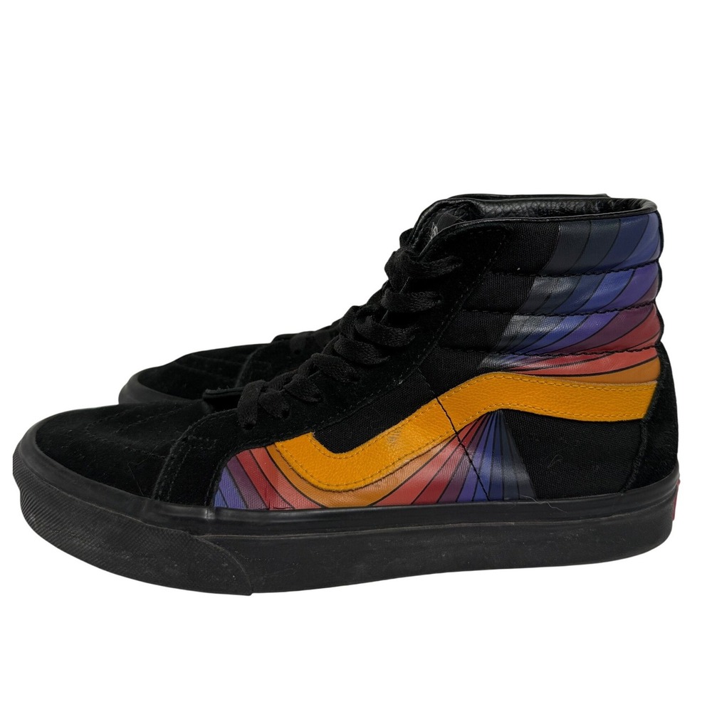 Vans Sk8-Hi Sneakers Mens 7.5 Womens‎ 9 Black Multi Sunset Excellent High Top